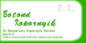 botond kopornyik business card